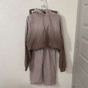 Brown Ombre Hoodie and pants Set